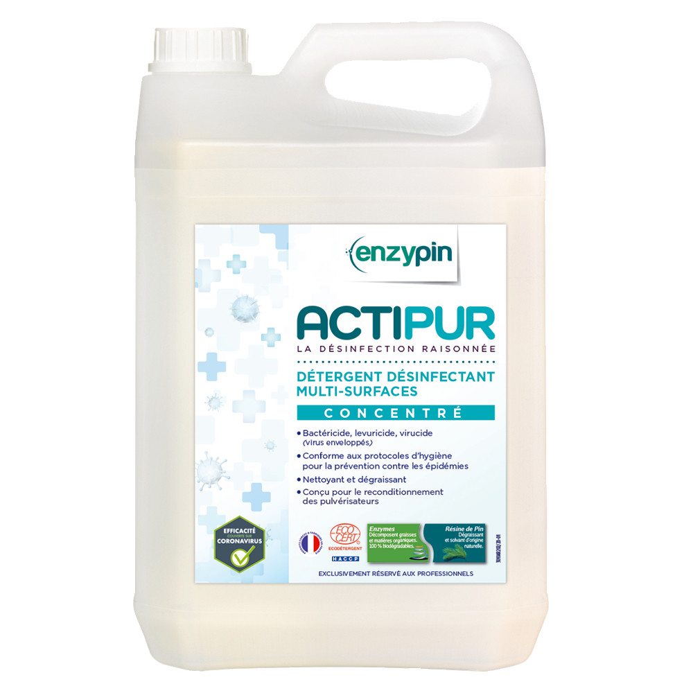 Désinfectant multi-usages écolo concentré HACCP Enzypin Actipur 5 L