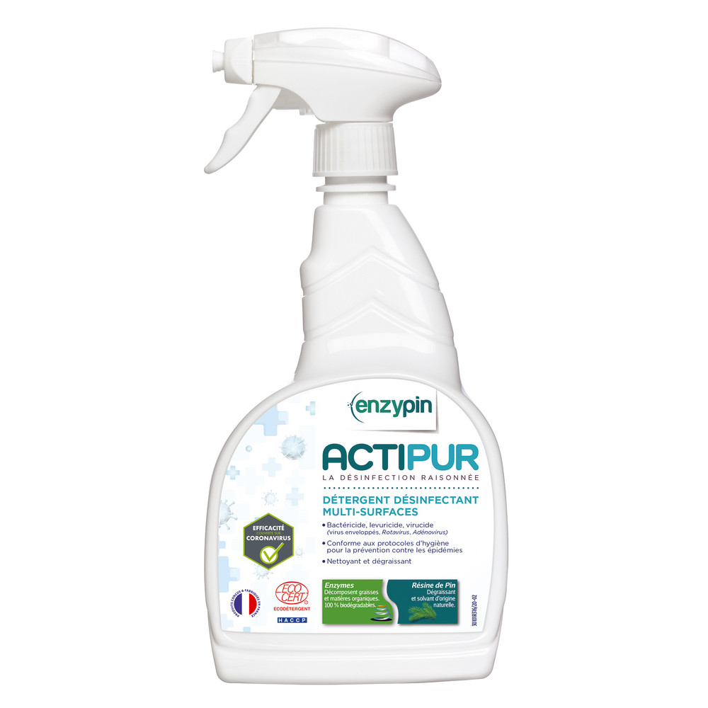 Désinfectant multi-usages écologique PAE HACCP Enzypin Actipur 750 ml
