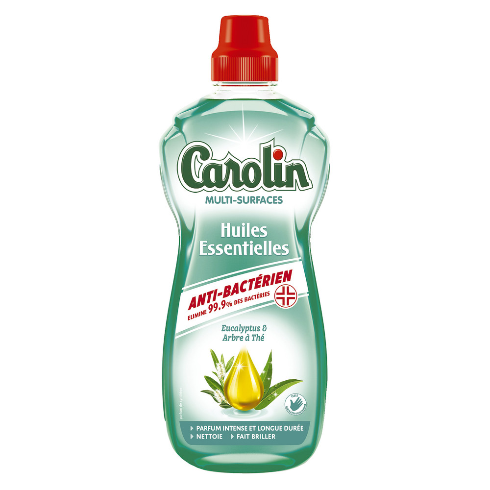 Nettoyant multi-usages antibactérien parfumé Carolin arbre à thé 1 L