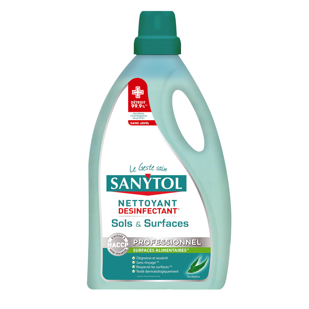 Désinfectant multi-usages nettoyant HACCP Sanytol eucalyptus 5 L