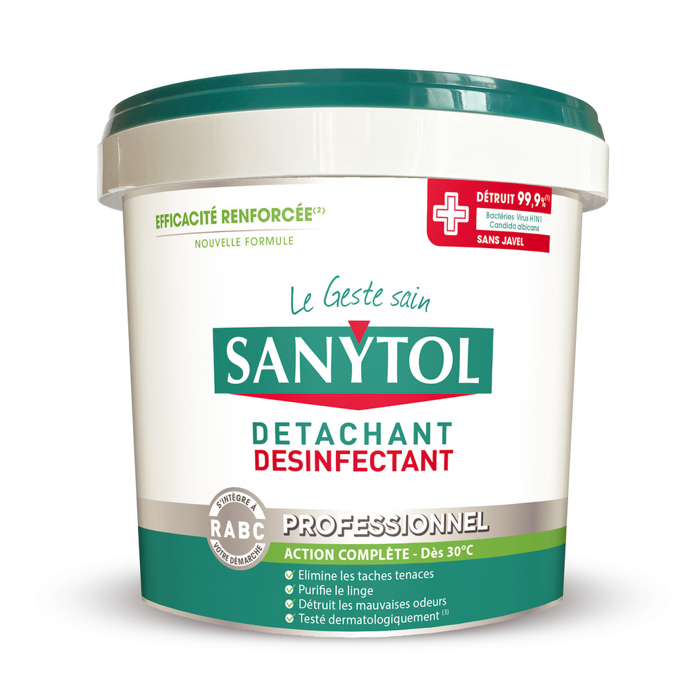 Détachant textile désinfectant en poudre Sanytol 1,5 kg