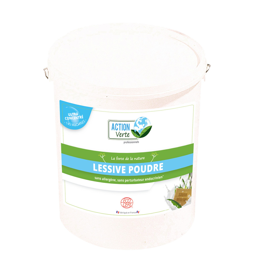 Lessive en poudre concentrée écologique Action Verte 145 lavages