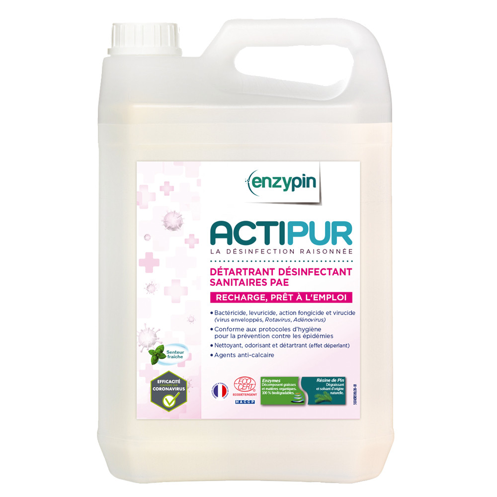 Nettoyant désinfectant sanitaires PAE Enzypin Actipur 5 L