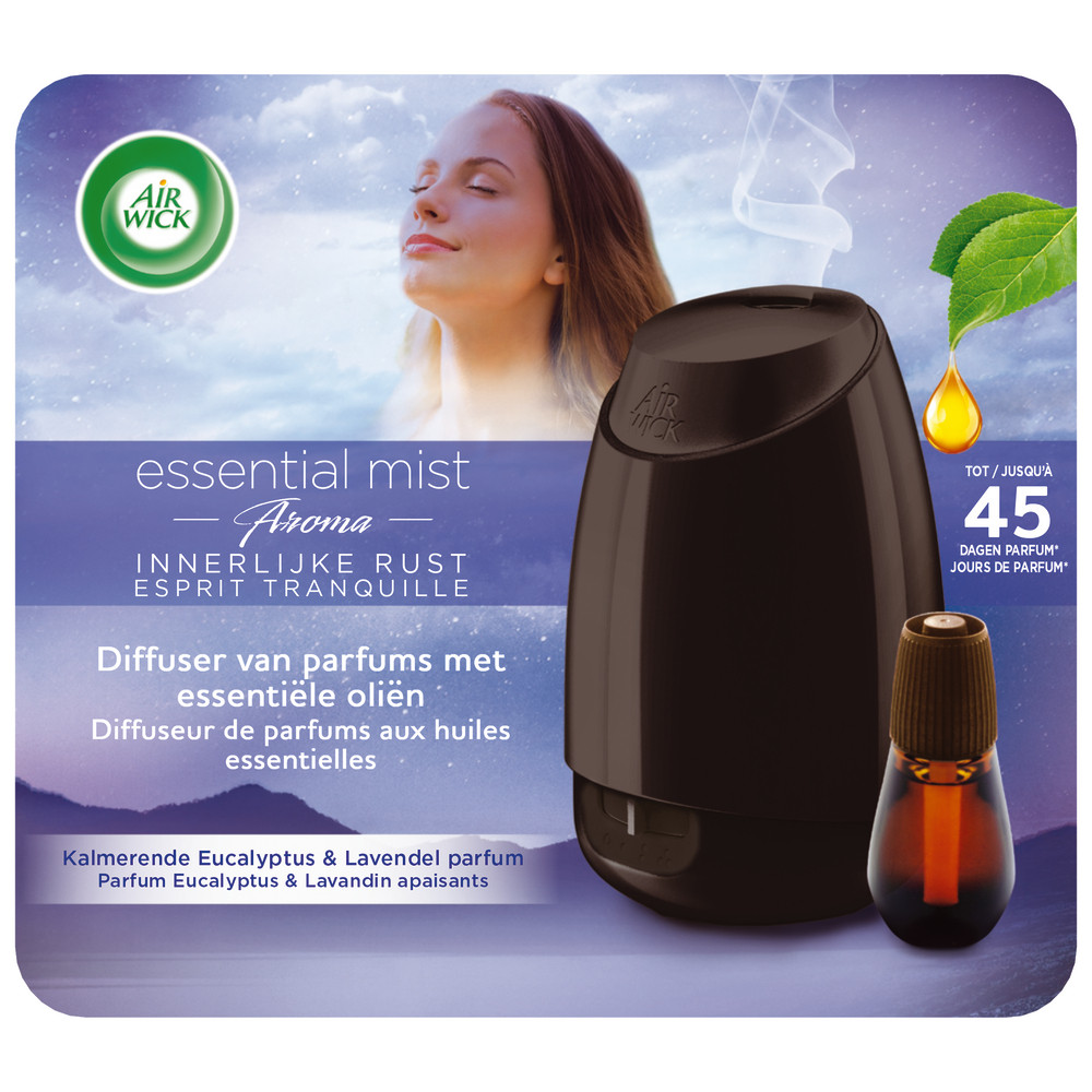 Diffuseur de parfum Essential Mist + recharge eucalyptus-lavande 20 ml