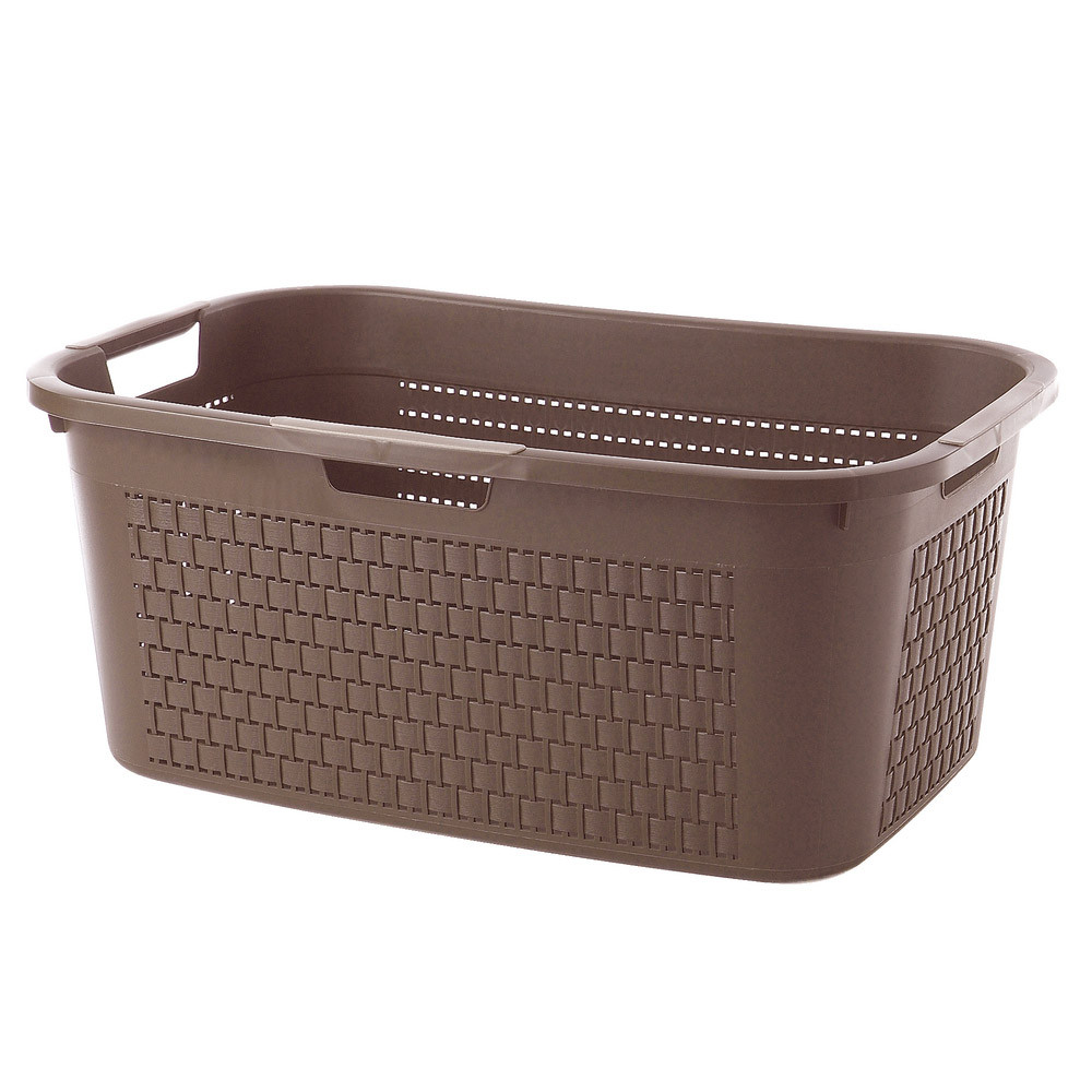 Panier à linge Country taupe 40 L