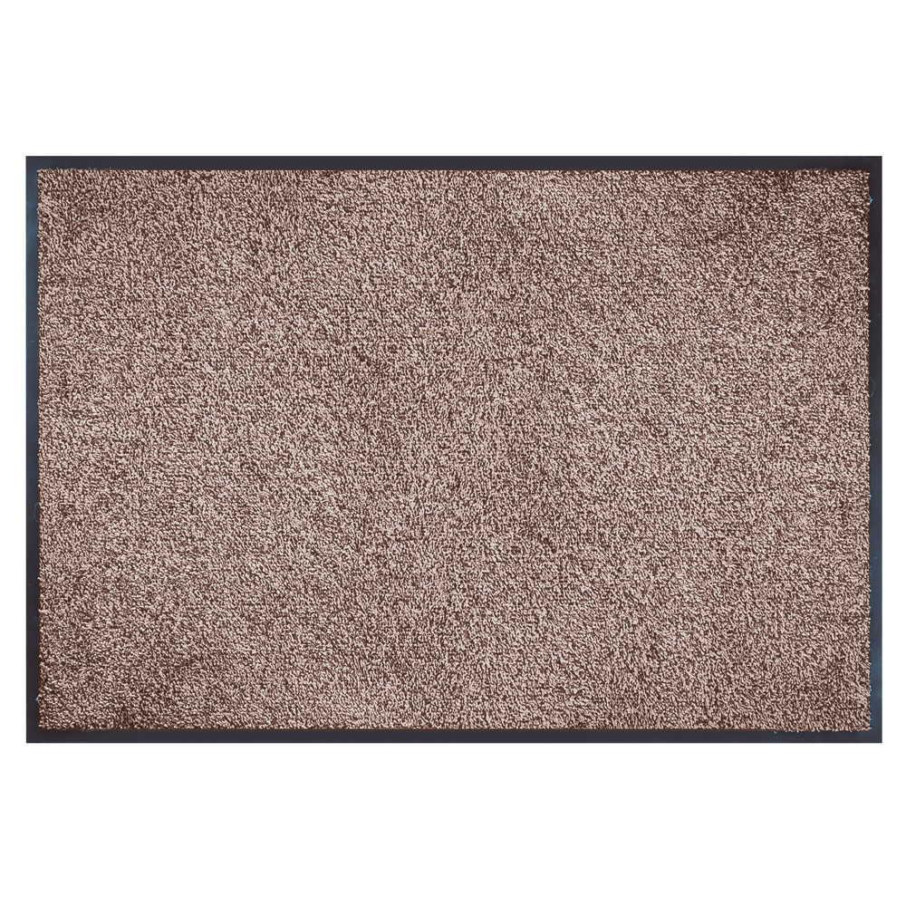 Tapis d'entrée absorbant microfibre marron chiné 0,60 x 0,90 m