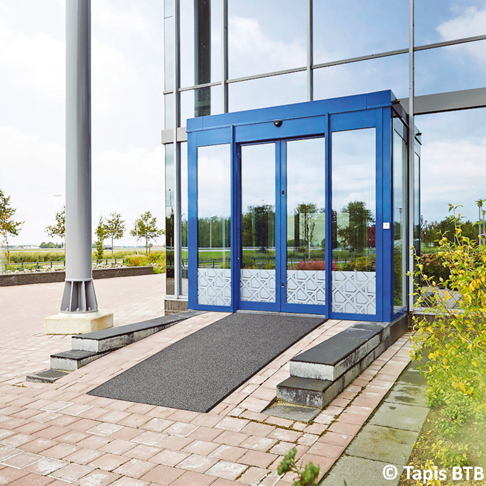 Tapis antidérapant anthracite sur mesure largeur 2 m