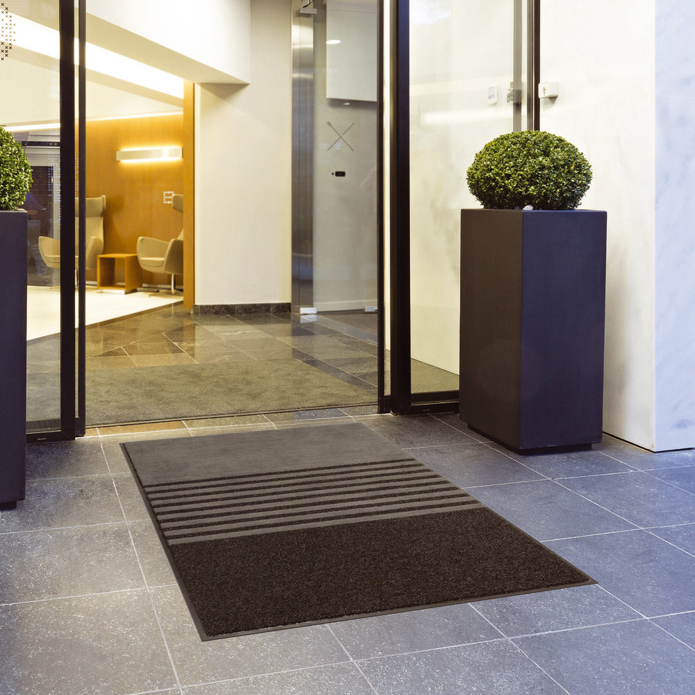 Tapis grattant absorbant 3 en 1 Trinity gris 90 x 150 cm