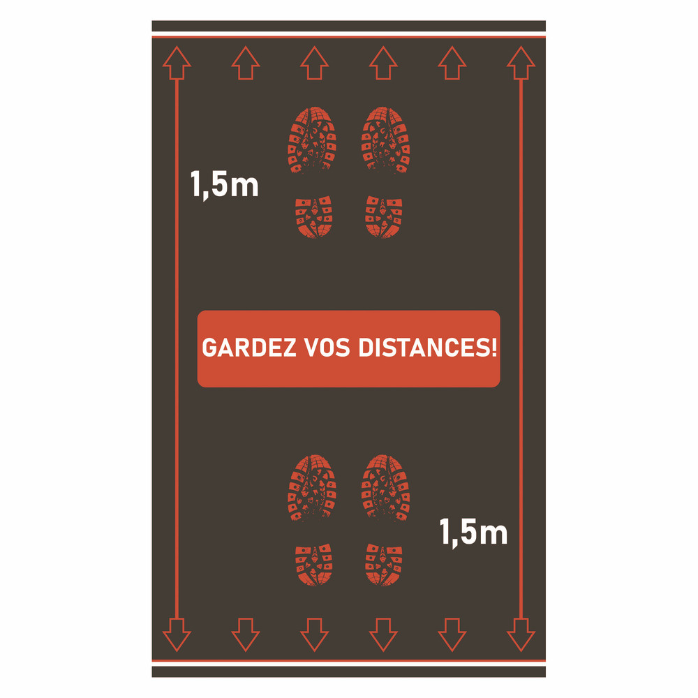Tapis distanciation sociale 0,90 x 1,50 m