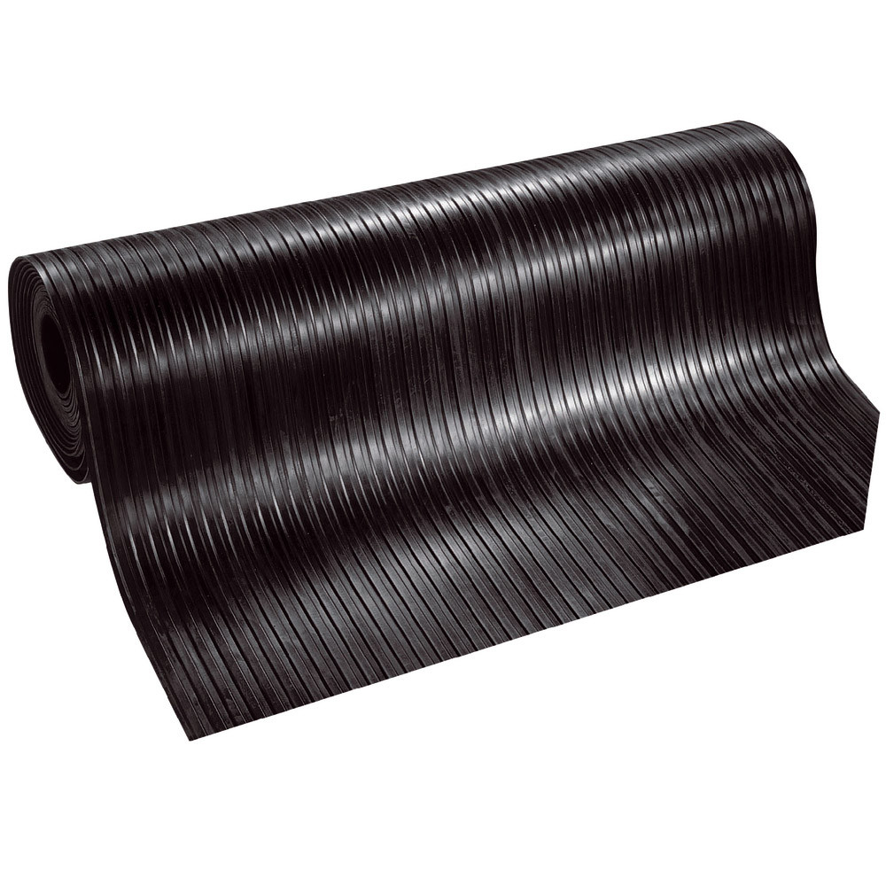 Tapis caoutchouc cannelé en rouleau 10 x 1,2 m