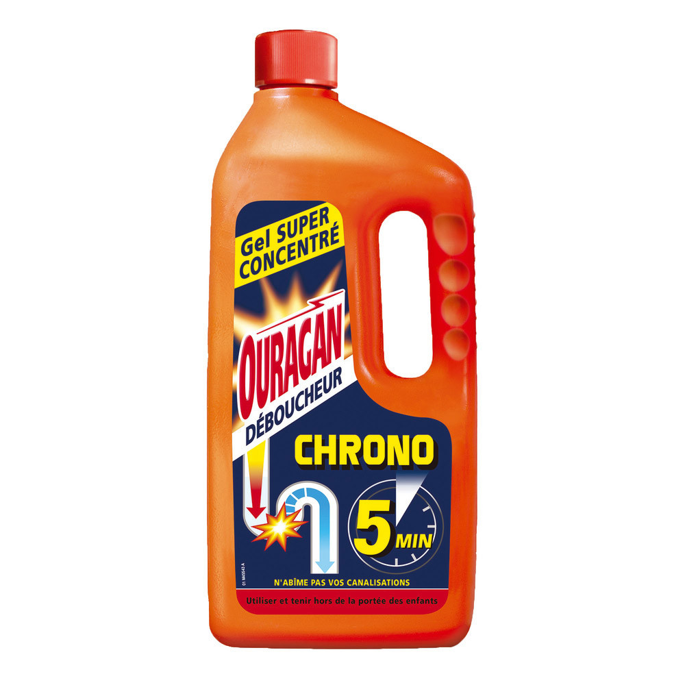 Déboucheur gel super concentré Ouragan Chrono 1 L