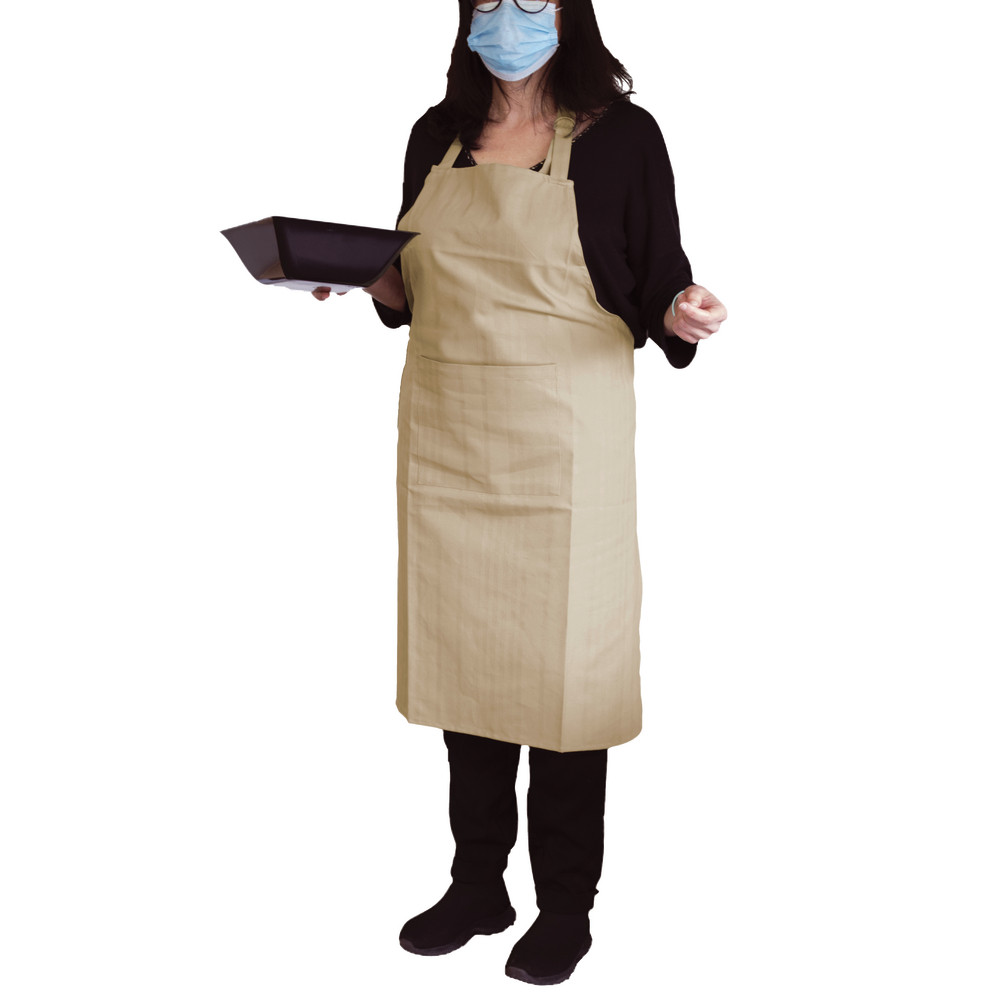 Tablier multi-usages 100% coton, coloris amande
