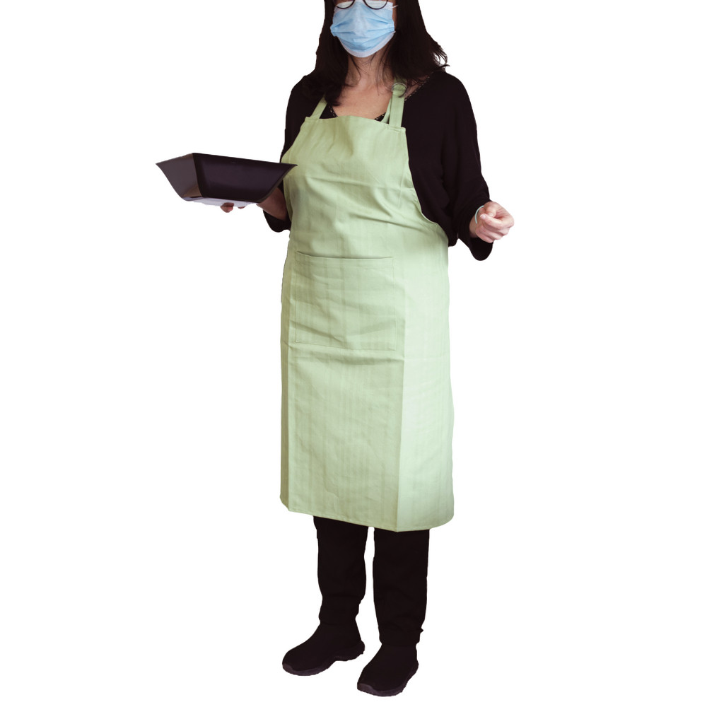 Tablier multi-usages 100% coton, coloris tilleul