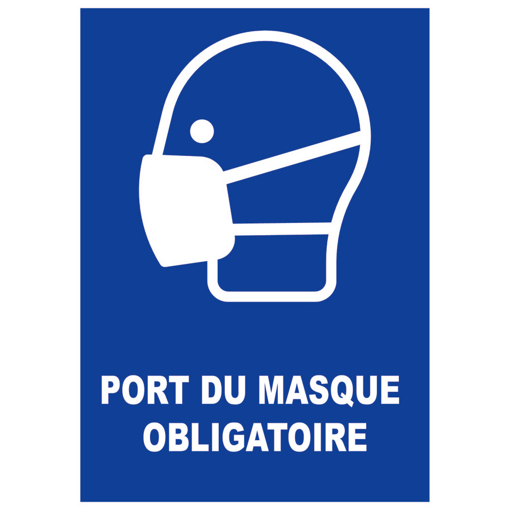 Panneau de signalisation port du masque obligation format A4