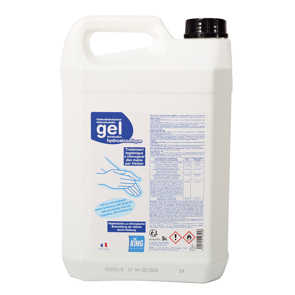 Gel hydroalcoolique, bidon de 5 L