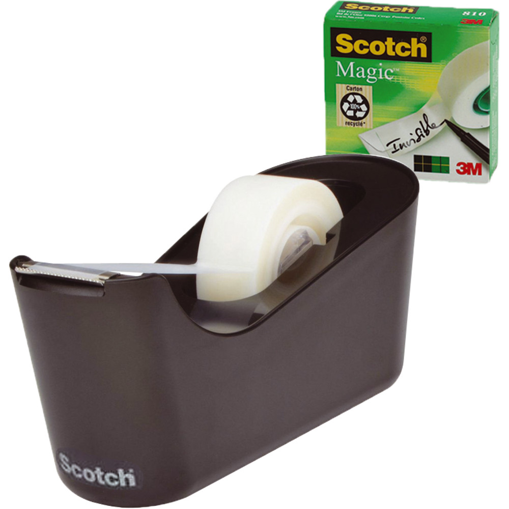 Dévidoir C18 coloris noir avec 1 rouleau de Scotch 3 M