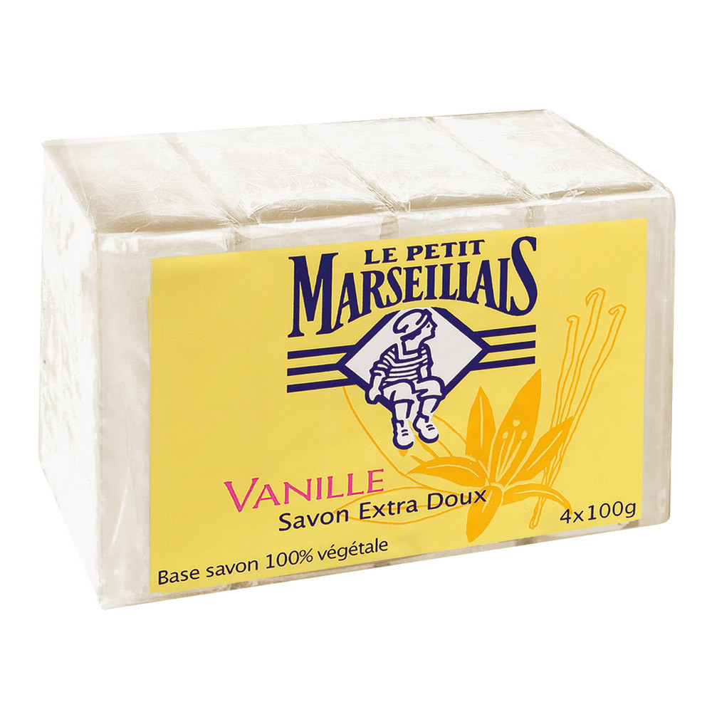 Savons solides Le Petit Marseillais vanille 100 g, lot de 4