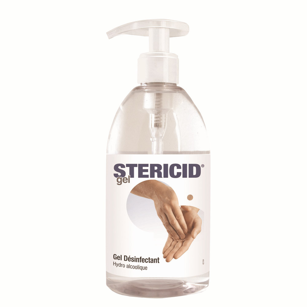 Gel désinfectant mains Stericid, flacon de 500 ml