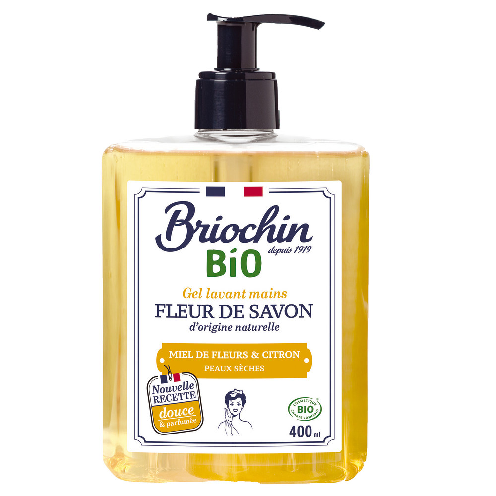 Savon mains Briochin Bio miel de fleurs et citron 400 ml