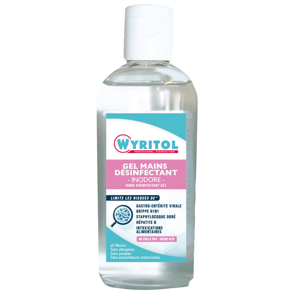 Gel hydroalcoolique Wyritol, flacon de 100 ml