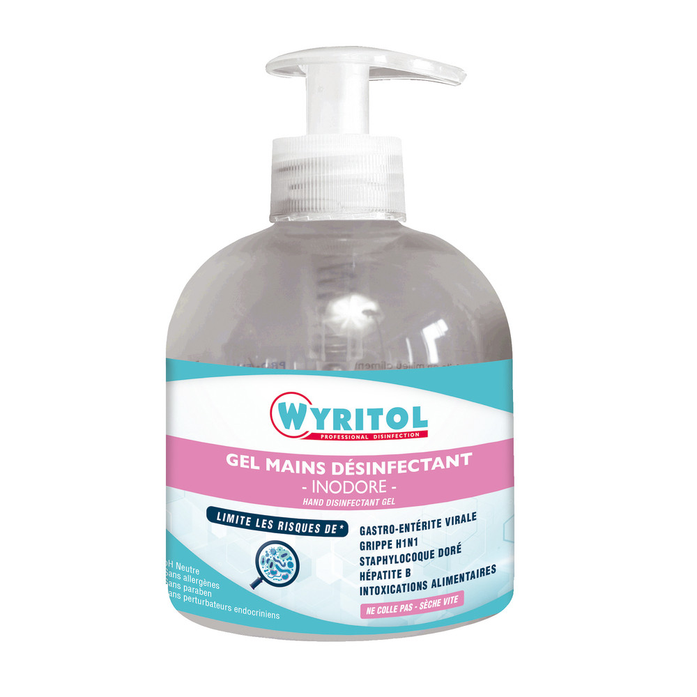 Gel hydroalcoolique Wyritol, flacon de 300 ml