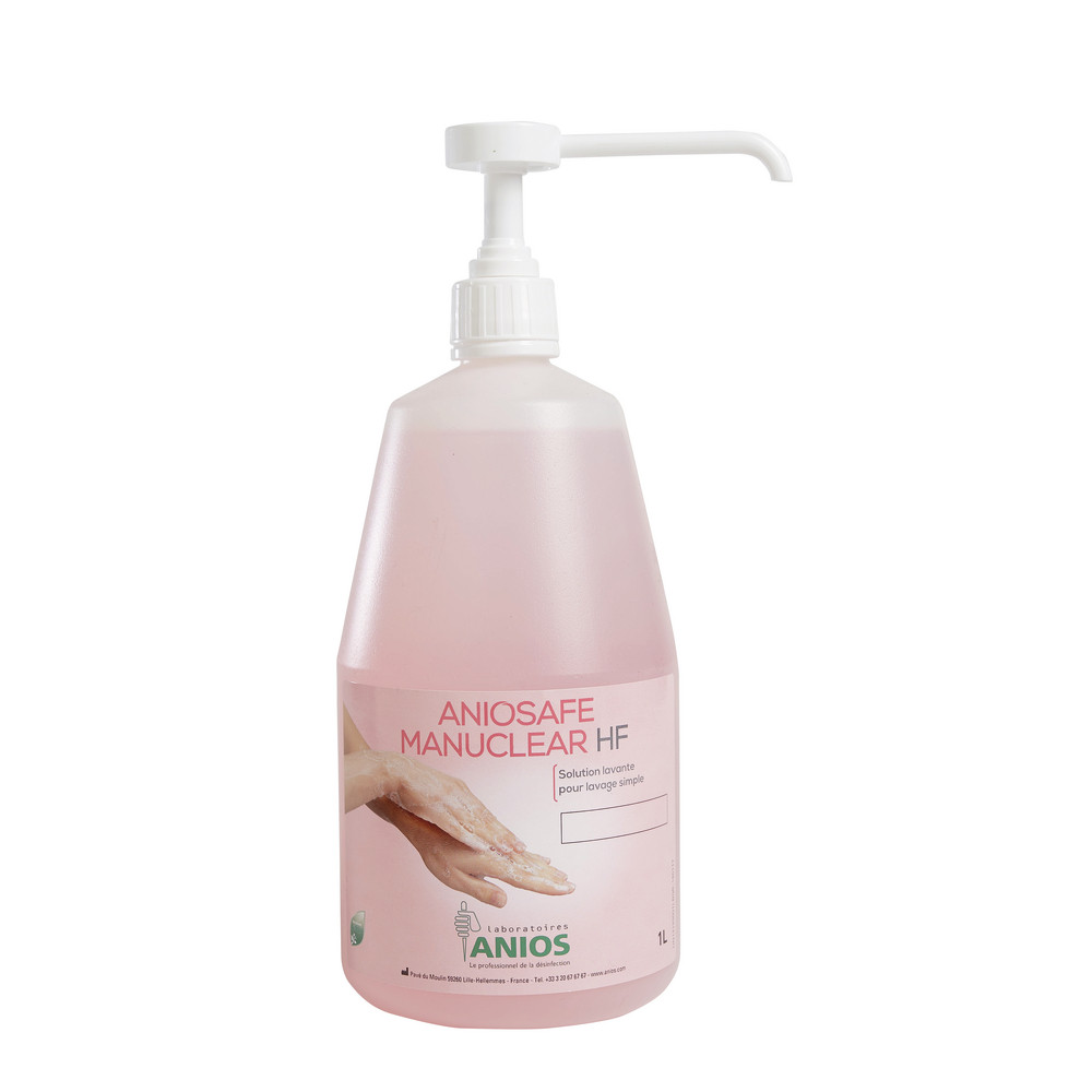 Savon désinfectant Aniosafe Manuclear HF, flacon-pompe 1 L