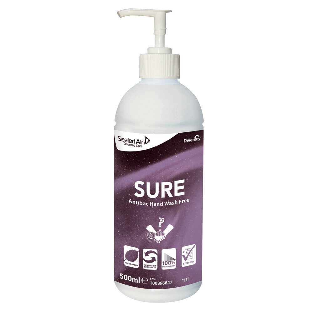 Savons désinfectants Sure Antibac Hand Wash Free 500 ml, lot de 6