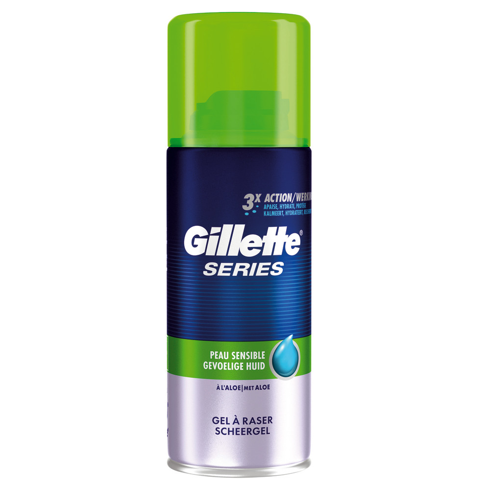 Gel à raser Gillette Series peau sensible, l'aérosol de 75 ml