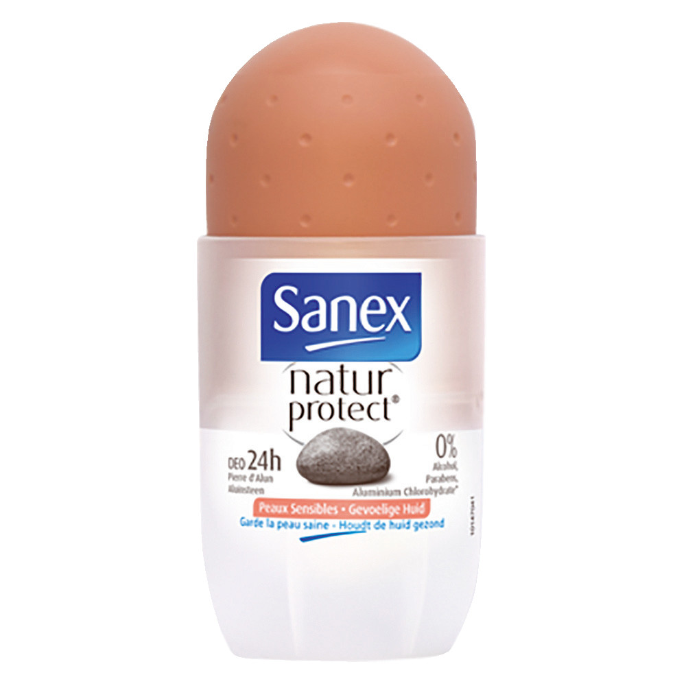 Déodorant bille Sanex Natur Protect peaux sensibles, le flacon de 50 ml