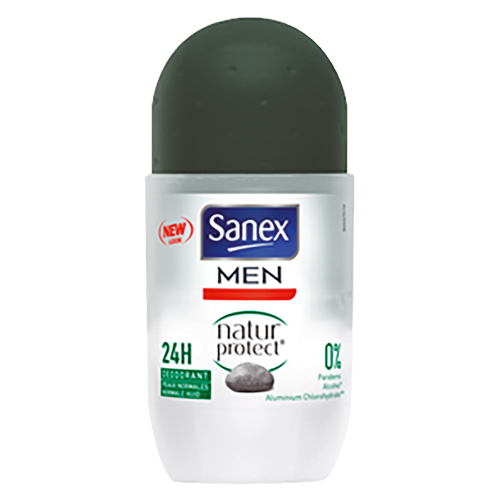 Déodorant bille Sanex Natur Protect Homme peaux normales, le flacon de 50 ml