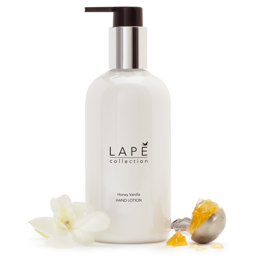 Lotion hydratante Lapé vanille et miel, 8 flacons de 300 ml