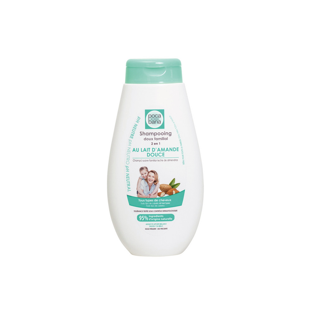Shampoing au lait d'amande douce Poca Bana, flacon 500 ml