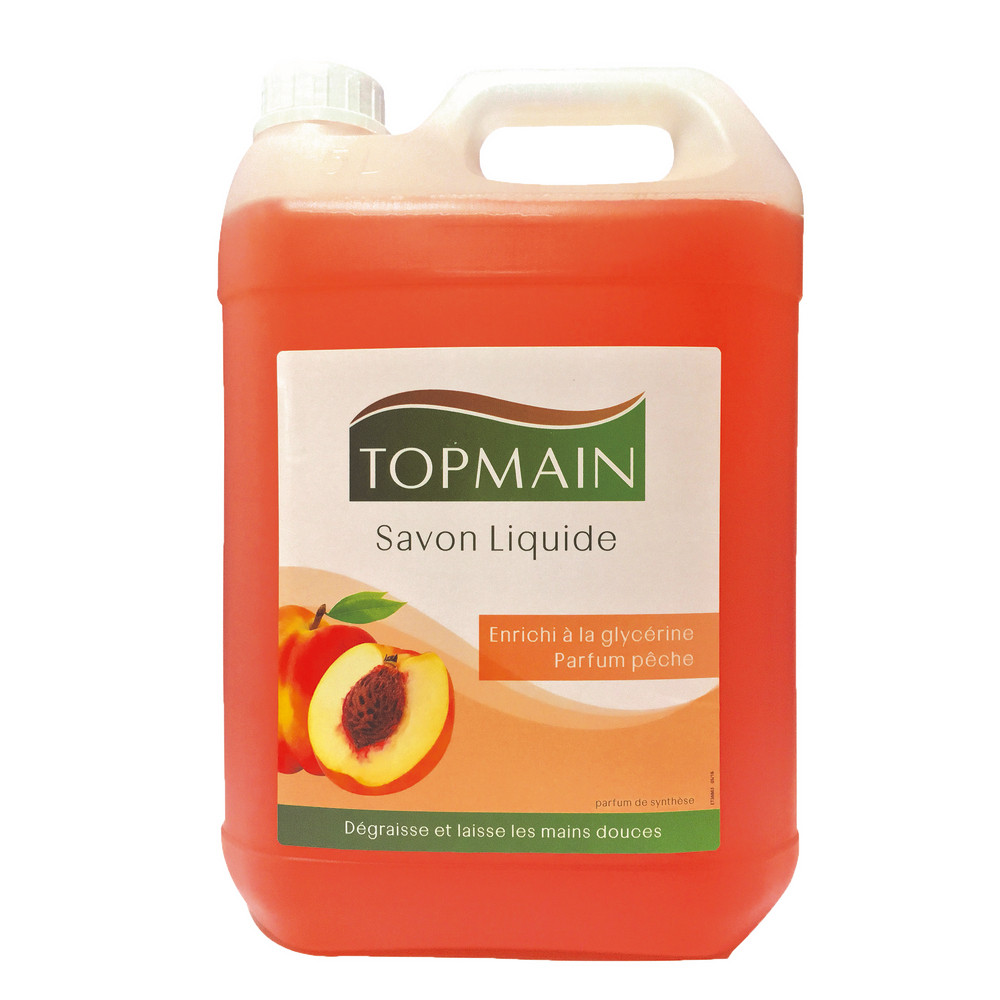 Savon mains glycériné Topmain pêche 5 L