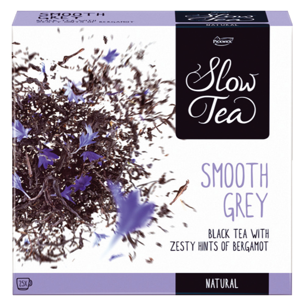 Boîte de Thé Noir, Slow Tea Smooth Grey 25 sachets.