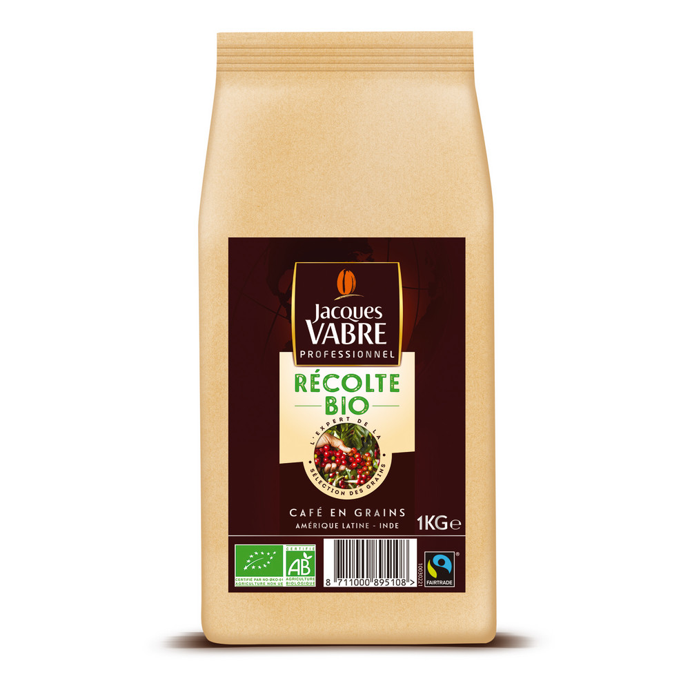 Café Grain Jacques Vabre récolte Bio, 1 Kg