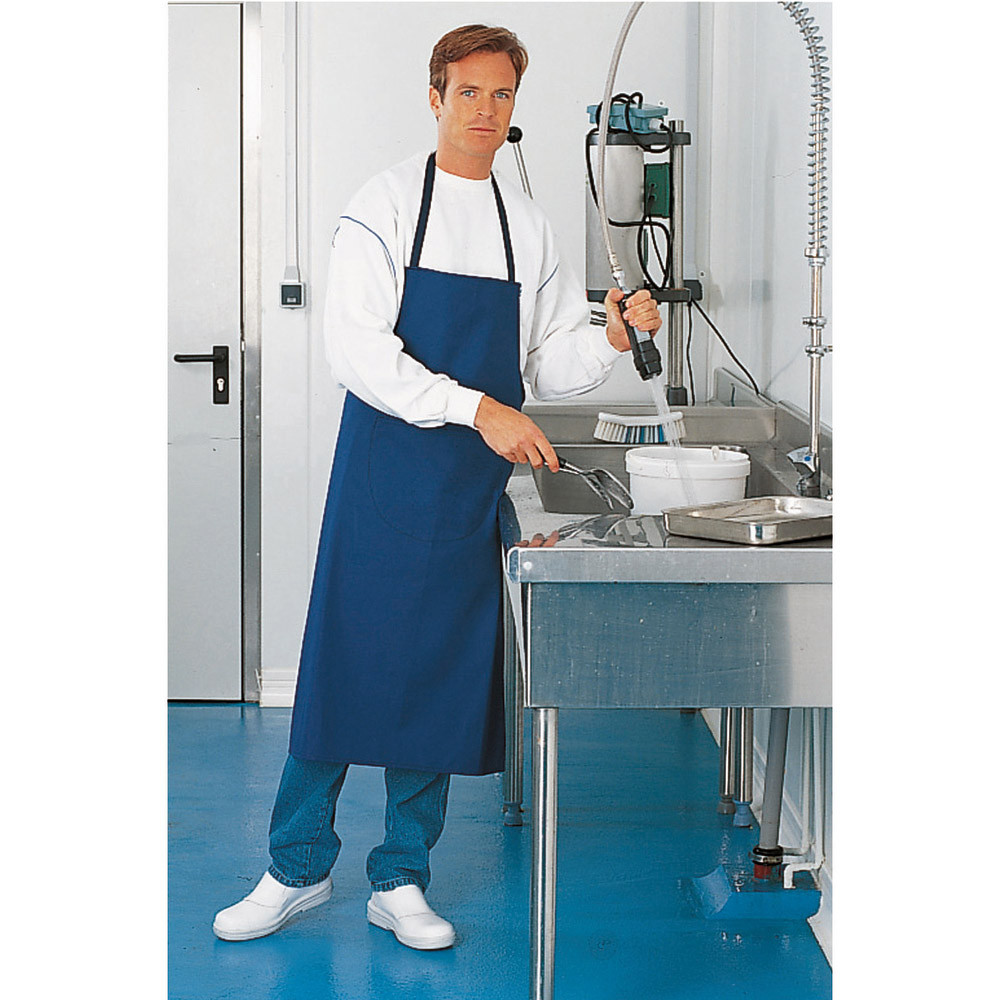 2 tabliers 100% coton bleu marine, taille unique