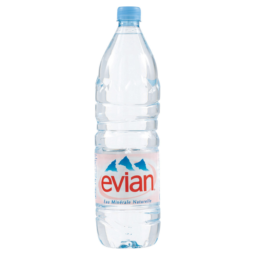 Eau plate Evian, en bouteille, lot de 6 x 1,5 L