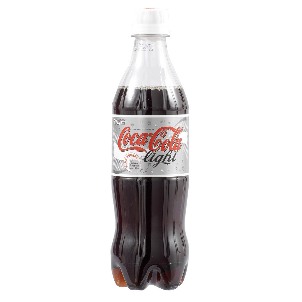 Soda Coca-Cola light, en bouteille, lot de 24 x 50 cl