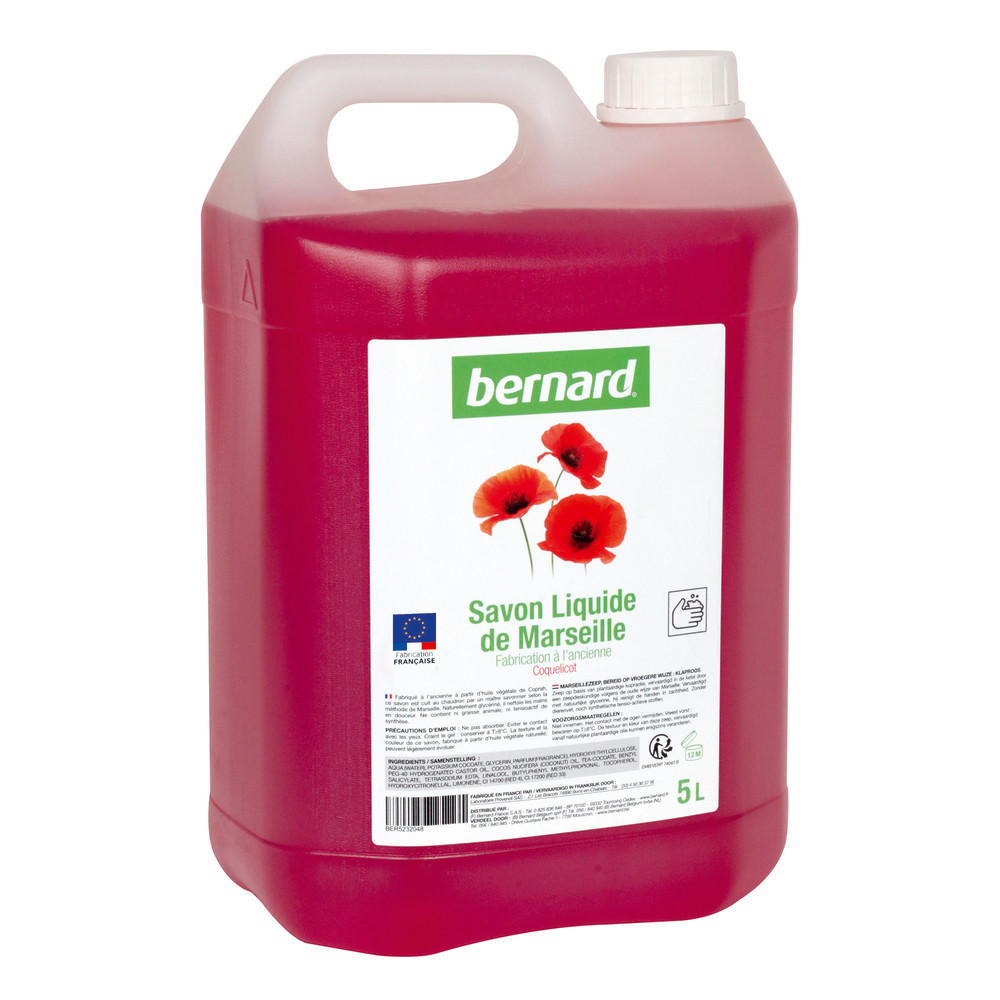 Savon de Marseille Bernard parfum coquelicot 5 L