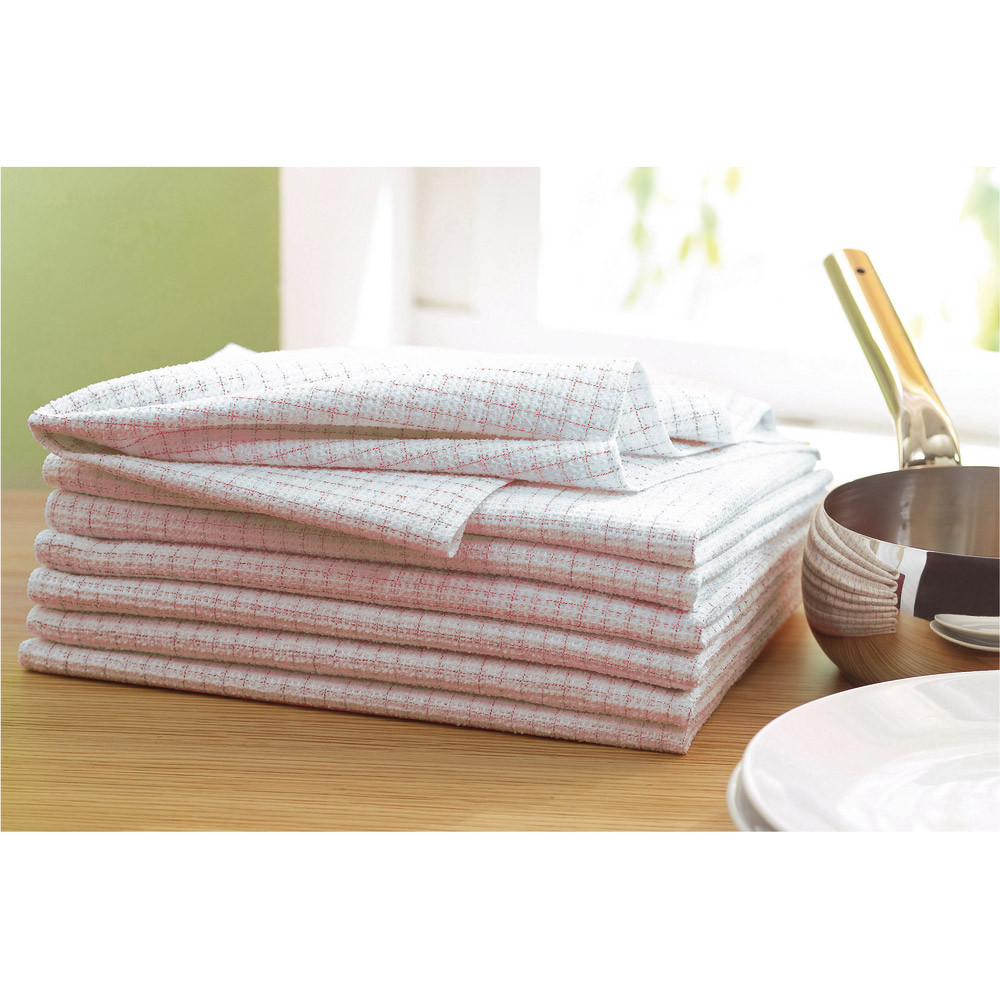 Torchons microfibre blancs 45 x 60 cm, lot de 4