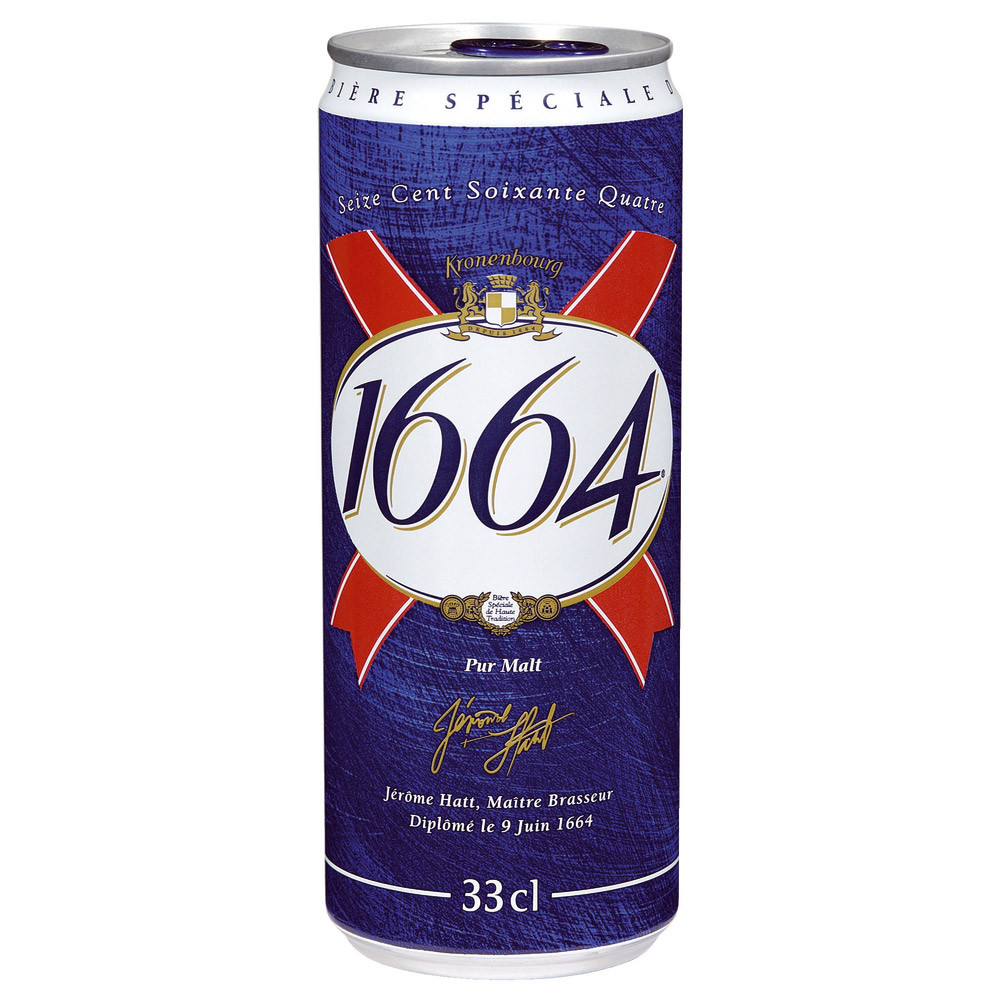 Bière 1664, en canette, lot de 24 x 33 cl