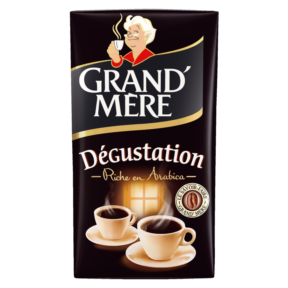 Café moulu Grand'Mère dégustation, 100% arabica, 2 x 250 g
