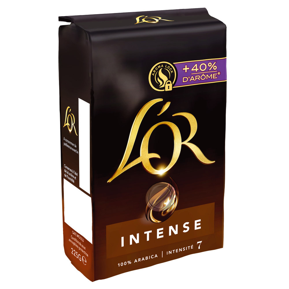Café moulu L'Or Intense, 100% arabica, 2 x 250 g