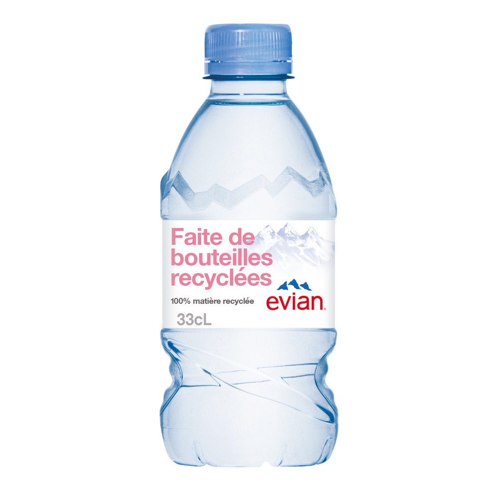 Eau plate Evian, en bouteille, lot de 24 x 33 cl