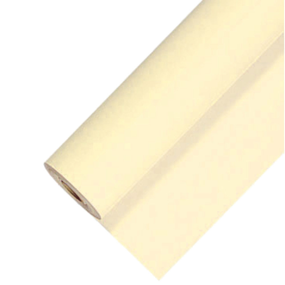 Nappe en papier damassé en rouleau de 1,18 x 25 m, coloris vanille