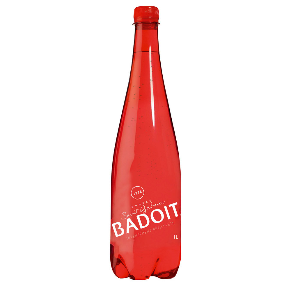 Eau gazeuse Badoit Rouge, en bouteille, lot de 6 x 1 L