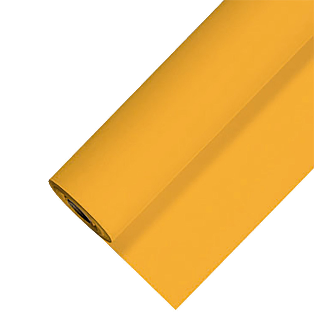 Nappe en papier damassé en rouleau de 1,18 x 25 m, coloris mandarine
