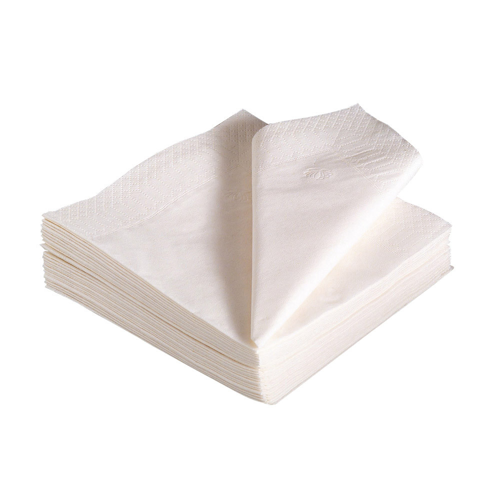Serviettes de table en papier Dinner Tork, coloris blanc, le colis de 150