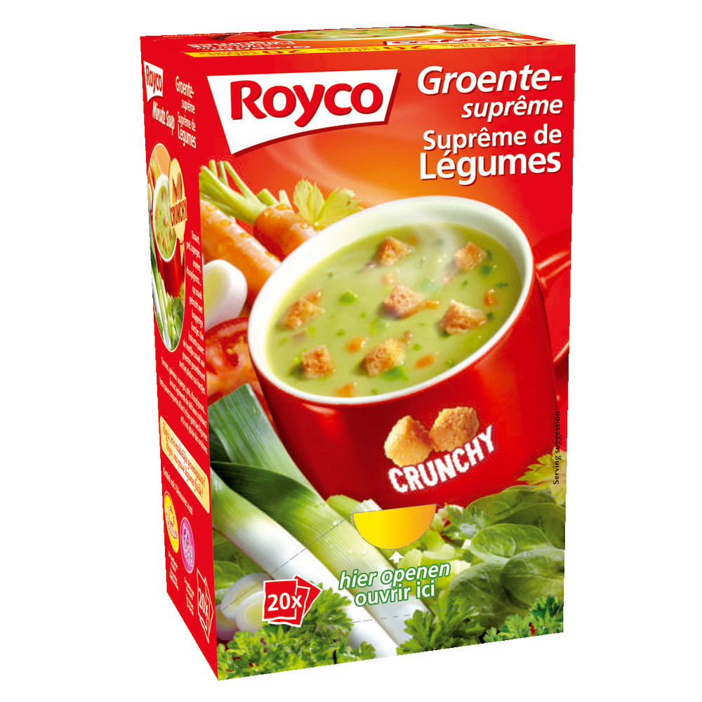 20 sachets Soupe Royco Suprême de légumes Crunchy