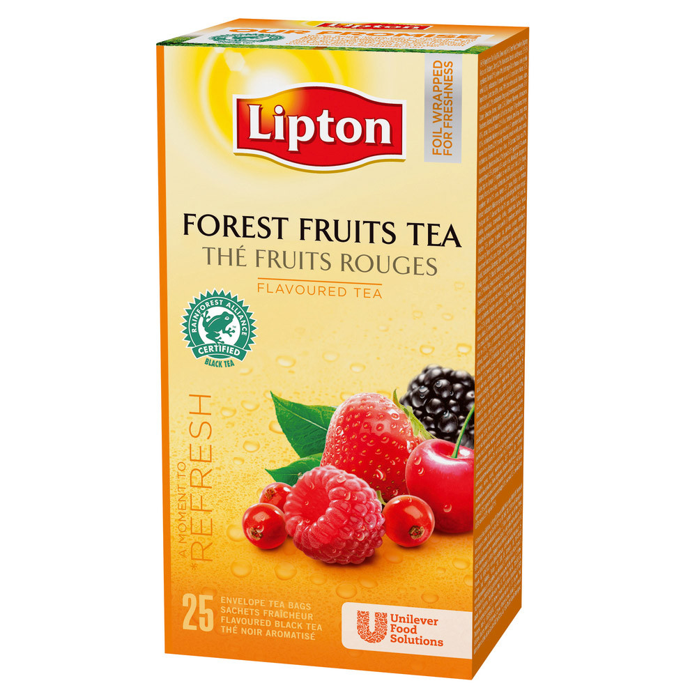 Boîte de Thé Lipton Fruits Rouges, 25 sachets
